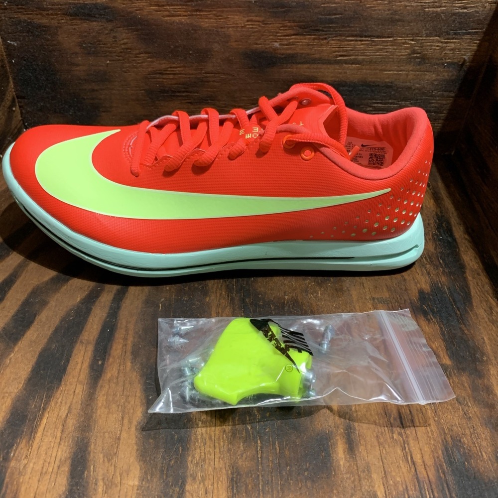 Nike Triple Jump Elite 3 Spikes Bright Crimson Lime Blast Mens Sz 8.5 HV6425-600